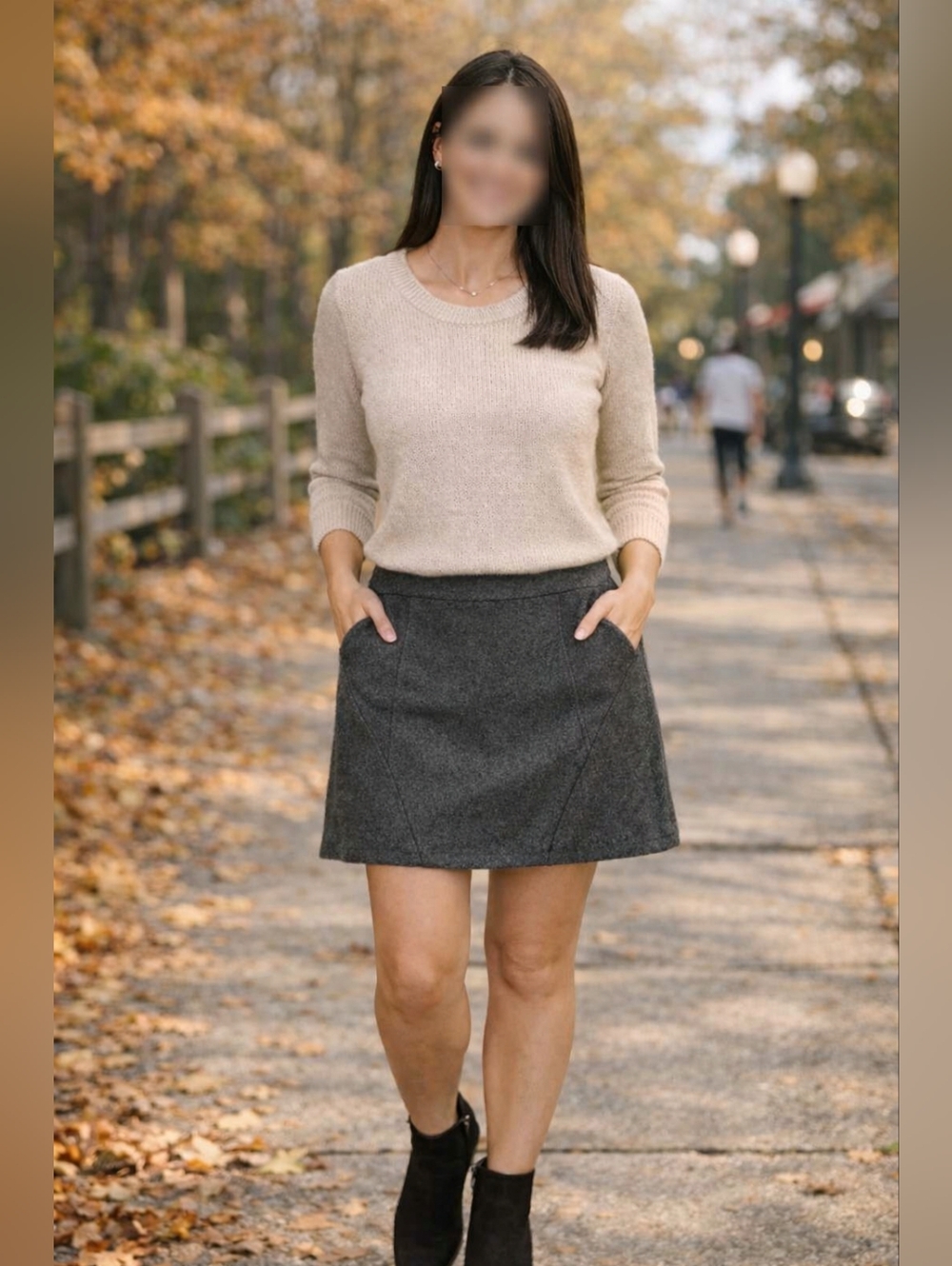 Jacob Wool Skirt in Grey Size 10